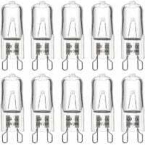G9-Halogenlampe, 28 W, 230 V, 370 lm, 2700 K warmweiß, dimmbar, G9-Kapsellampen, für Kronleuchter, Gartenleuchten, Wandleuchten, Schrankbeleuchtung, 10er-Packung