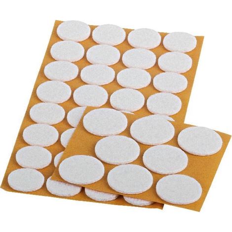 suki Filzgleiter Set 40-teilig , selbstkl, weiß Inhalt: 40 (1/2)
