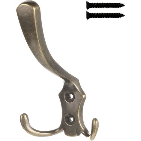 Colgador de pared triple Riex XV04, bronce patinado (1/5)