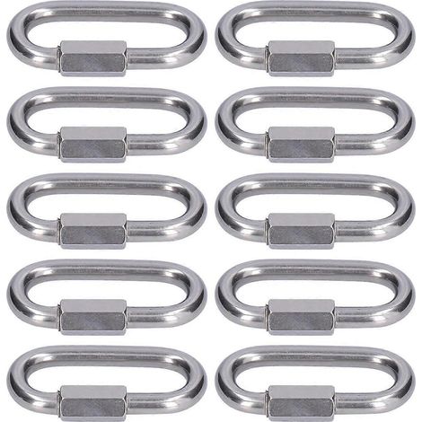 10 Stück Schnellverbinder, robust, langlebig, einfach zu montieren, kleine Größe, Kettenverbinder M3.5