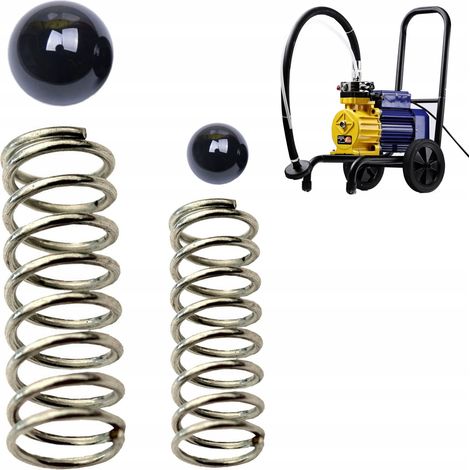 Kit di Riparazione Valvole Ingresso e Scarico Rosfix WK-SPR – Sfere di Tungsteno e Molle  Compatibile con Spruzzatori a Membrana Rosfix