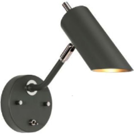 Schwarze Rohrwand – moderne Wandleuchte