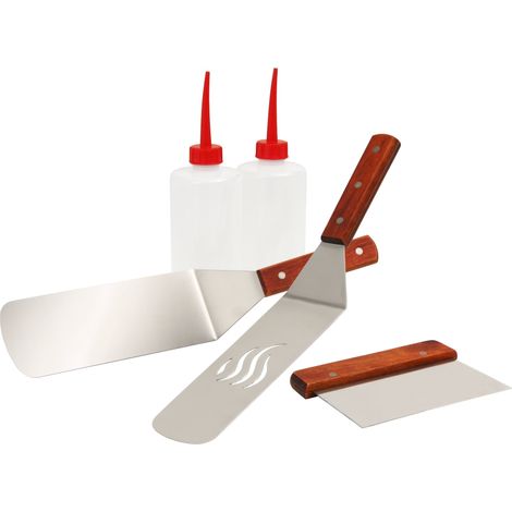 BBQ-Toro Juego de 5 accesorios de acero inoxidable para plancha de asar  Teppanyaki Tools