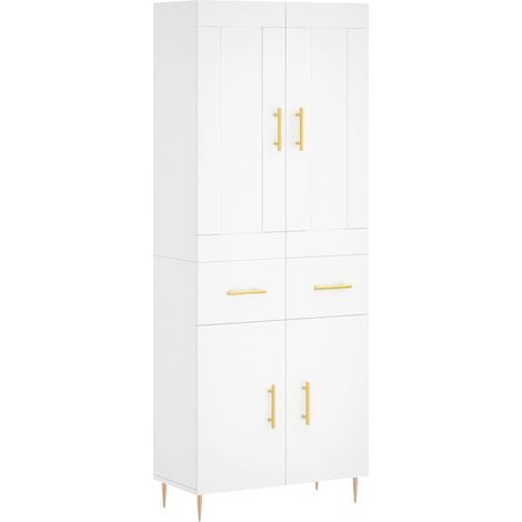Maison Exclusive - Aparador alto madera contrachapada blanco 69,5 (1/5)