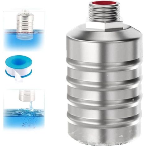 Valvola dell'acqua, valvola galleggiante con controllo del livello dell'acqua completamente automatico in acciaio inossidabile 304, valvola galleggiante/modello ondulato interno a 4 punti (ingresso ac (1/4)