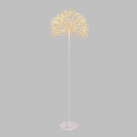 Lampadaire Riche Blanc H155cm Branche micro LED demie Sphère ø50cm IP44