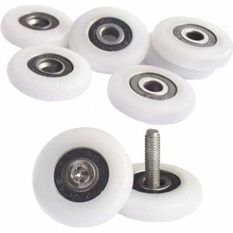 Set mit 8 Duschtürrollen – 25-mm-Rollen – Duschkabinenrollen – mit Schrauben (1/5)