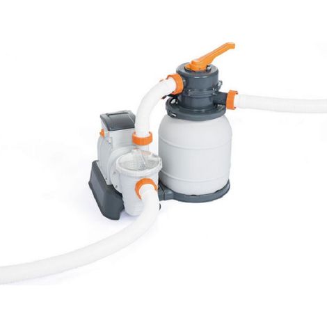 Bestway – Filtre à sable 5678 l/h – Débit max 5678 l/h – Pour piscines jusqu'à 42000 l – Raccordement 3,2 cm – Sable 9 kg inclus