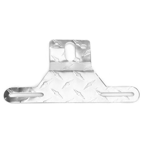 BUNTHAUS Support de fixation pour feu de plaque d'immatriculation de remorque en aluminium argenté (1/5)