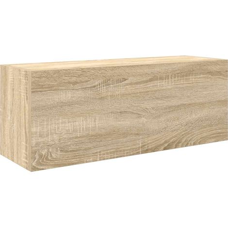 Mueble de pared baño madera ingeniería roble Sonoma 80x25x30 cm vidaXL