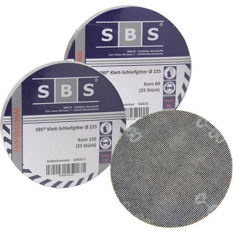 50 Blatt Klett Gitterleinen Schleifgitter 225mm Korn 60 120 (1/3)