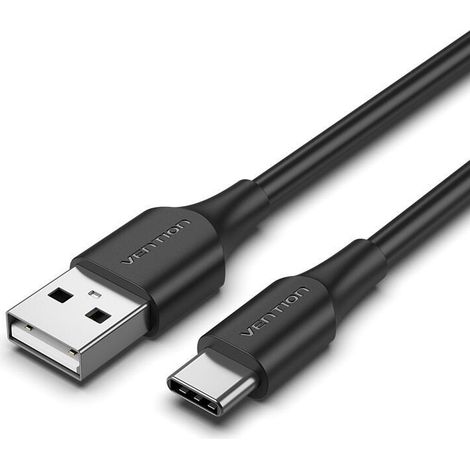 Cable USB 2.0 Vention CTHBH/ USB Tipo-C Macho - USB Macho/ 2m/ Negro (1/4)