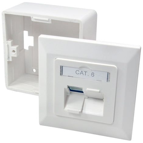 Logilink caja de conexion blanca 2 puertos rj45 cat6 5057773