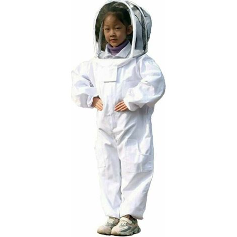 Vêtements D'apiculture - Blouse Et Pantalon En Coton À Manches Longues - Protection Pour Enfant Taille M - Hauteur Recommandée 80 À 130 Cm - 1 Pièce (1/4)