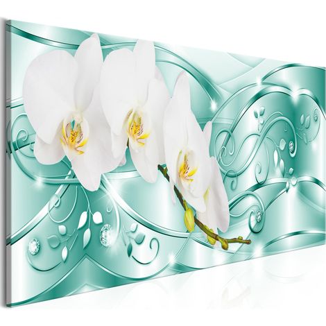 Quadro - Flowering (1 Part) Narrow Green - 135x45 (1/4)