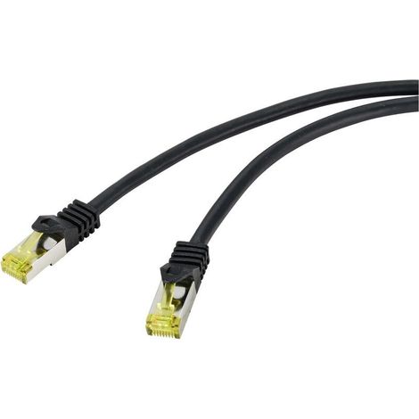 RF-4995166 RJ45 Câble réseau, câble patch CAT 6a (câble brut CAT 7) S/FTP 10.00 m noir gaine TPE, flexible, ignifuge 1 pc(s) W043622 (1/3)
