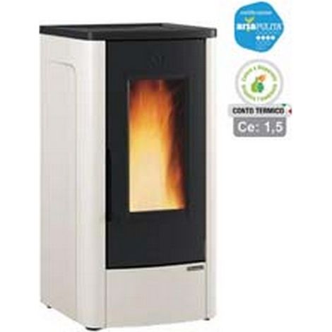 1PZ STUFA A PELLET DAHIANA VFS 10 KW AVORIO (CONTO TERMICO) - misure cm.52,5x60,2x108,0h. - peso Kg.157