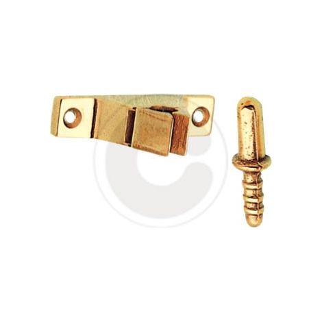 fermaporte a pinza bronzato gancio e piolo blocca porta fermo porte (1/5)
