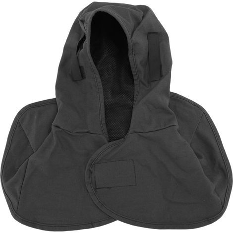 Cagoule de soudage en coton ignifuge avec drapé sur les épaules et le cou, Protection complète de la tête pour hommes et femmes, gris