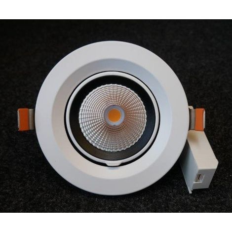 Spot encastré LED 15W blanc orientable Ø 145mm 3000K 1150lm alim 230V dimmable 36° intérieur Ik06 IP20 STORM THOR TRAJECTOIRE (1/2)