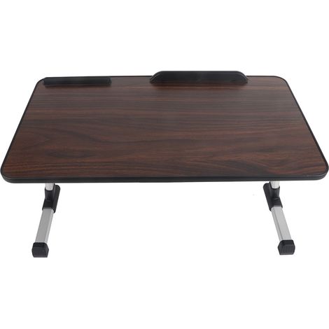 Table pliante lit aluminium alliage antidérapant double cloison bureau portable pour maison dortoir noyer (1/5)