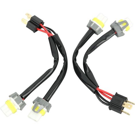 Câble Répartiteur de Phare, Câbles Répartiteurs de Phares à 2 Voies Robustes à Haute efficacité, Fil de Rétraction de Prise en Nylon PVC Plug and Play. (1/5)