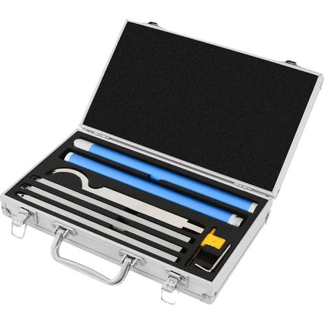 Ensemble d'outils de tournage sur bois, matériau en acier inoxydable, longueur allant jusqu'à 19,69 pouces, pointes carrées et rondes incluses, bord de coupe rotatif, compatible avec les tours (1/5)
