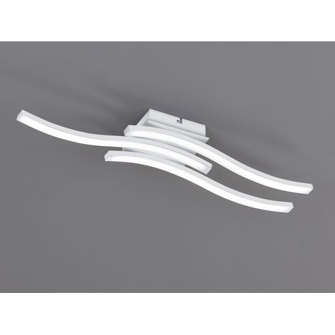 LED Deckenleuchte ROUTE Metall Weiß, Breite 56cm, Neutralweiß (1/5)