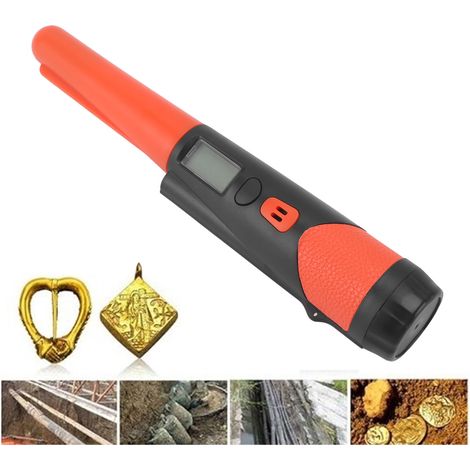 Détecteur de Métaux avec Écran LCD pour Recherche d'Or et Fonction Lampe de Poche Orange-KZQ (1/5)