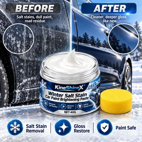 KineShineX Winter Salt Stain Car Paint Brightening Paste 40G Car Paint Snow Melting Salt Stain White Spot Cleaning and Brightening (1/4)