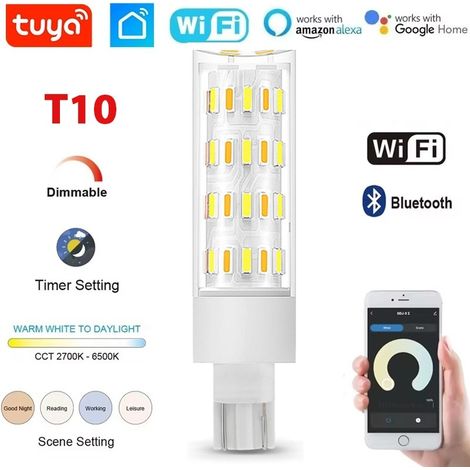Tuya Lampadina Smart WiFi T10 12V LED Corn CCT Dimmerabile (1/5)