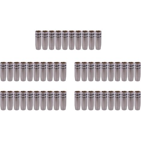Buse de Gaz 15Ak 50Pcs Bec de Gaz de Torche de Soudage Mig Conseil de Contact pour Soudage Mig (1/5)
