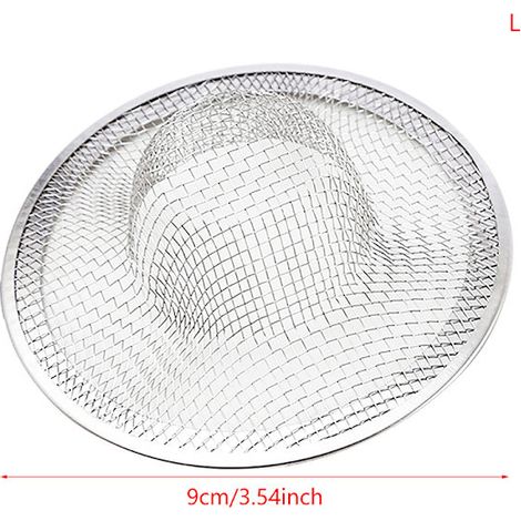 Ecleanfy - Lot de 2 filtres de douche en acier inoxydable argentés, récupérateurs de cheveux, 9 cm (1/5)