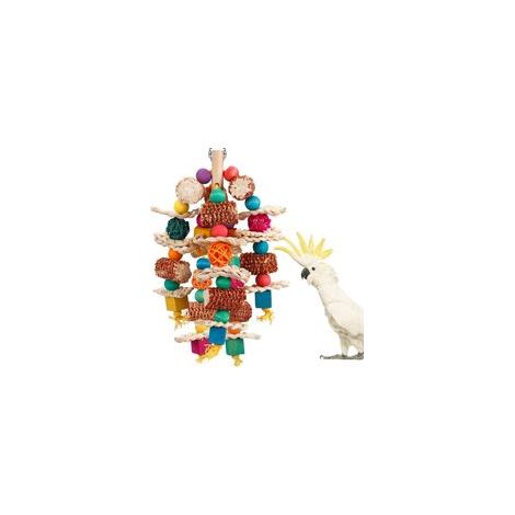 Papageienspielzeug, Vogelspielzeug aus natürlichem Maiskolben, Nagespielzeug für kleine und mittelgroße Aras, Graupapageien, Kakadus, Amazonenpapageien, Wellensittiche, Nymphensittiche, Sonnensittiche