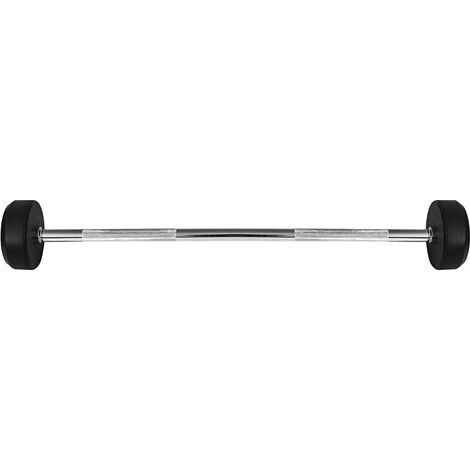 Barre dhalteres en caoutchouc de 30 kg pour la musculation (1/5)
