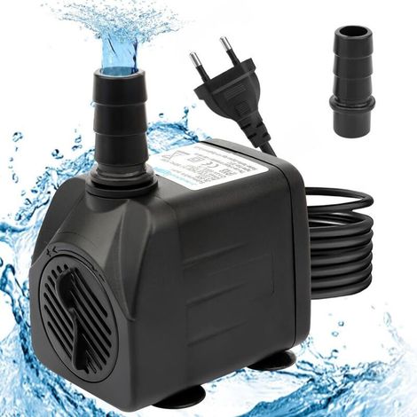 Pompe à eau ultra-silencieuse pour aquarium 1 500 l/h 25 W, pompe de fontaine réglable pour bassin, fontaine et aquarium (1/4)