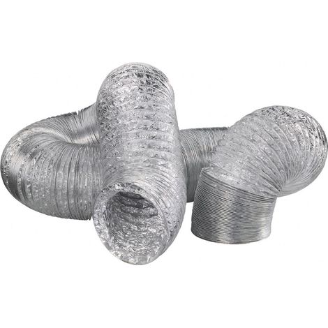 Wallair N55878 Flexibles Lüftungsrohr Aluminium (Ø x L) 10.2 cm x 10 m Silber