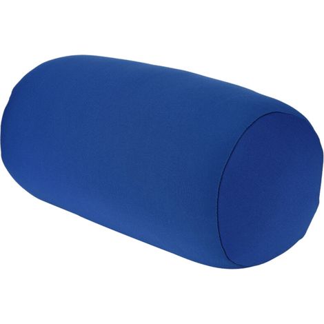 Coussin de dos en microbilles, oreiller en rouleau, soutien du cou pour dormir à la maison, confortable, bleu (1/5)