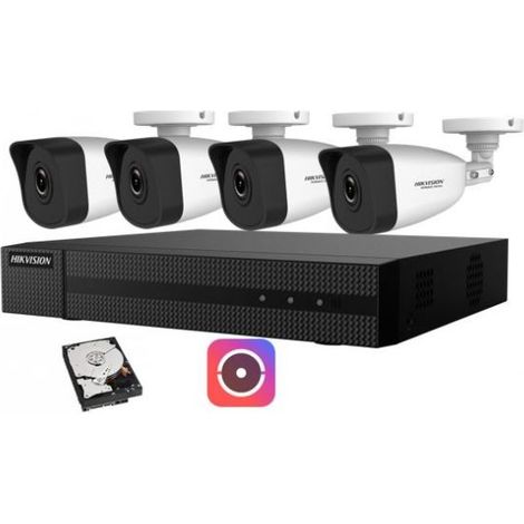Kit Videosorveglianza HikVision 4MPX 4k 4 canali IP NVR POE