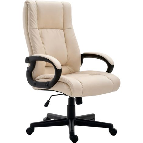 Bürostuhl XL Sparta Kunstleder creme (1/5)