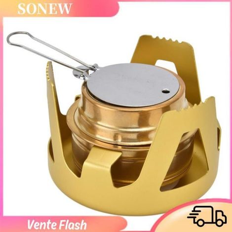 Réchaud De Camping - Fourneau À Alcool Liquide En Alliage D'aluminium - Pour Chauffage Extérieur Et Cuisine En Plein Air - 1 Pièce (1/5)