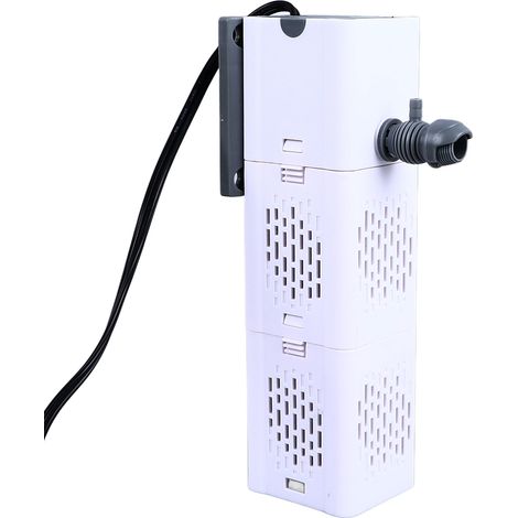 Filtre d'aquarium blanc pour aquarium - Nettoyage efficace - Pompe de circulation d'eau - Installation facile - Accessoire pour aquarium - Prise US 110V N61 (1/5)