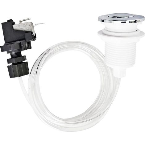 Interrupteur pneumatique 32 mm pour piscine et baignoire, vanne induction intelligente 16 A blanc. Commande fiable et étanche, installation simplifiée pour espaces humides. (1/5)