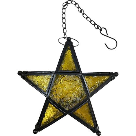 Candelabros de hierro únicos con líneas elegantes, base amarilla.