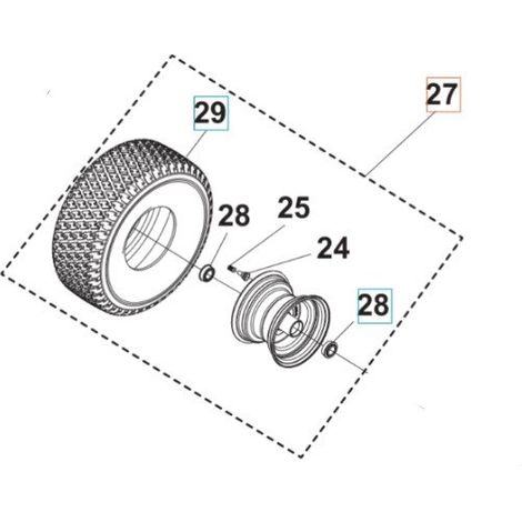 RUOTA KIT 531147941 ORIGINALE HUSQVARNA