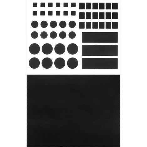 Autocollants de gradation LED (pièces) - Film occultant - Protection LED - Autocollants de gradation noirs - 17,00 x 13,00 x 0,10 cm (1/4)