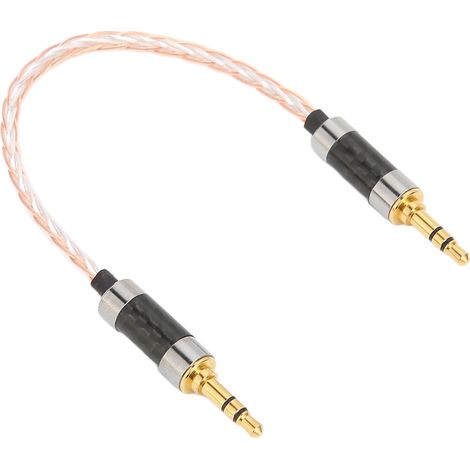 Câble audio 3.5mm 8 conducteurs, 15 cm, pour autoradio, casque, haut-parleurs et PC portable