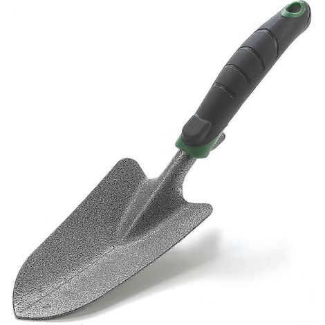 Truelle de jardin robuste en acier au carbone avec poignée ergonomique et repères de profondeur - Pelle à main durable M