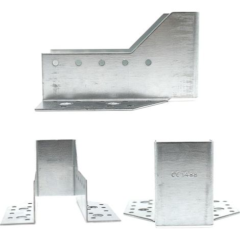 Sabot de Charpente Equerre en U Type A 9020575mm Acier Galvanise Sabot Charpente à Ailes Extérieures Support Poteau Bois Poutre Bois Rampe Escalier.. (1/2)