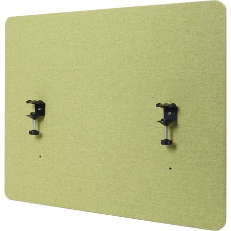 Cloison acoustique de bureau pour bureau panneau de séparation insonorisant panneau d’affichage double face tissu vert 60x75 cm 040006436 (1/5)